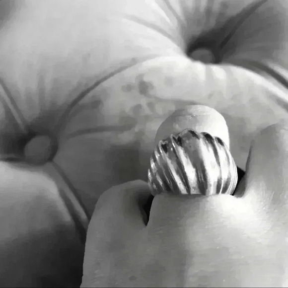 Vintage Silver 925 Chunky Dome Ring Sz 7.5 - Picture 7 of 7